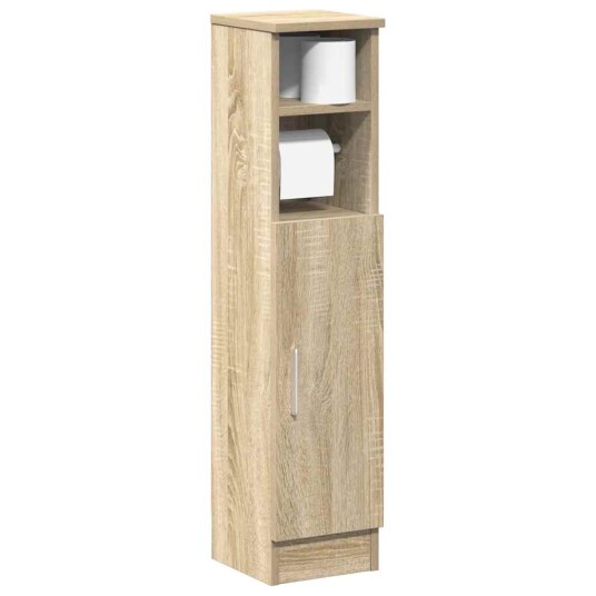 Vidaxl Baderomsskap med rulleholder sonoma eik 20,5x22x90 cm 858499 Vidaxl Baderomsskap med rulleholder sonoma eik 20,5x22x90 cm 858499