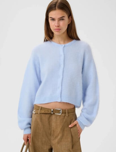 Gestuz Gzdebbie Short Cardigan Blue L Gestuz Gzdebbie Short Cardigan Blue L