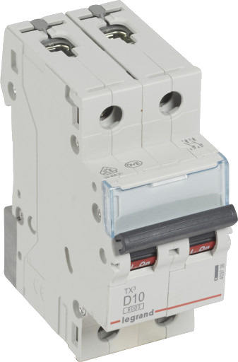 Legrand 5 stk TX³ MCB automatsikring D10 3P 3M 6kA