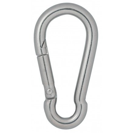 Infinity Hearts Brannmannshake/Karabinhake med Rustfritt Stål Sølv 80x40mm 3 stk