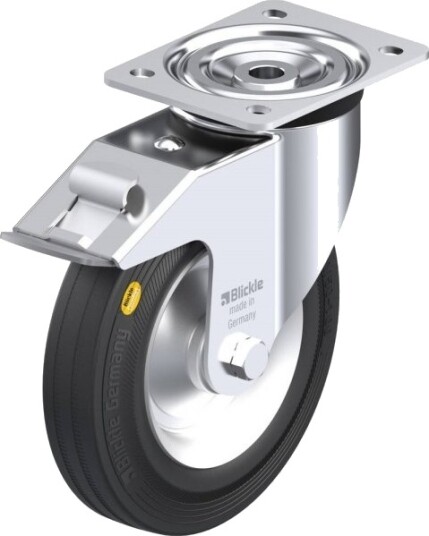 Blickle 57034 L-Rd 202R-Fi Styrehjul Med Bremse, Hjuldiameter 200 Mm, Bæreevne (Maks.) 350 Kg
