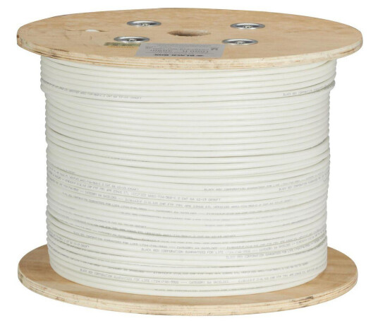 BLACK BOX GIGATRUE CAT6A STRD SHLD PVC BULK CABLE, SFTP 1000' WHITE BLACK BOX GIGATRUE CAT6A STRD SHLD PVC BULK CABLE, SFTP 1000' WHITE