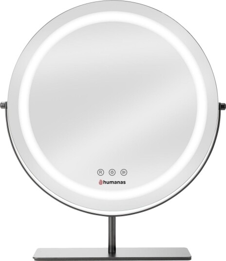 Humanas HS-HM Scarlet Sminkespeil med LED-lys - 360 rotasjon - Svart Humanas HS-HM Scarlet Sminkespeil med LED-lys - 360 rotasjon - Svart