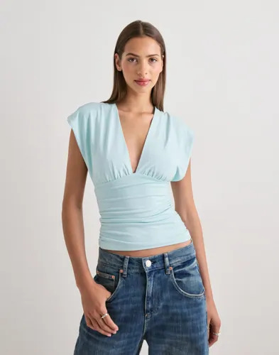 Nelly   Blå   Cross Back Shoulder Top