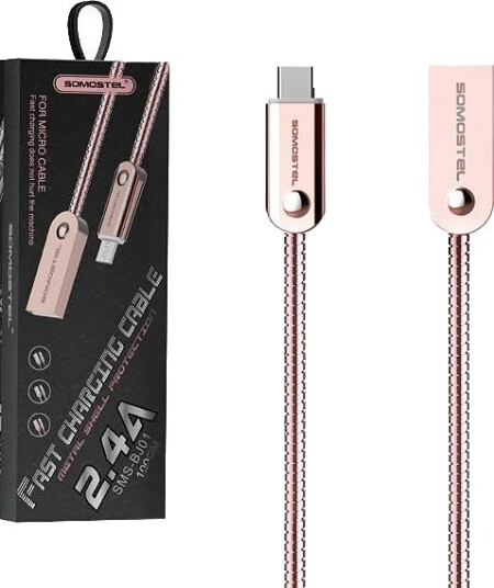 Usb-Kabel Somostel Usb-A Til Microusb 1 M Rosa (29029)