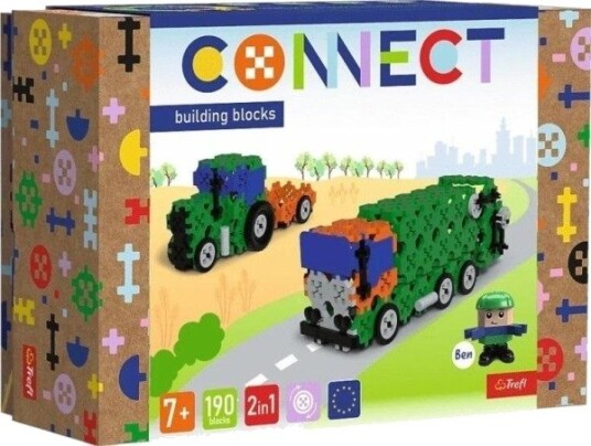 Trefl Byggesett 2I1 Søppelbil / Traktor Farget Trefl Byggesett 2I1 Søppelbil / Traktor Farget