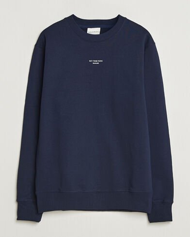 Drôle de Monsieur Classic Slogan Sweatshirt Navy