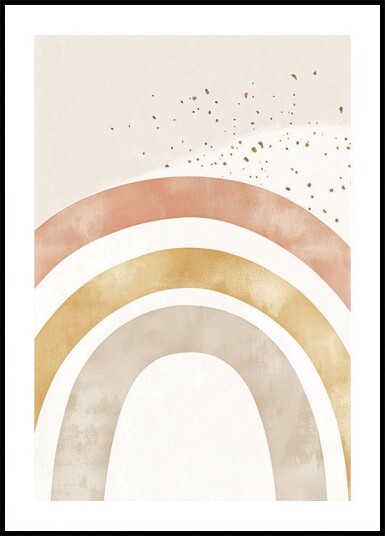 Soft Boho Rainbow Plakat Plakat / 30x40cm