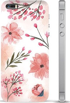 iPhone 5/5S/SE Hybrid-deksel - Rosa Blomster