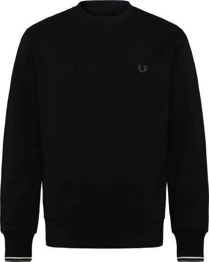 Fred Perry Crew Neck Sweatshirt BLK/ECR/LRLWGREN L Fred Perry Crew Neck Sweatshirt BLK/ECR/LRLWGREN L