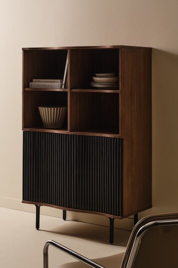 Jotex Skap Walnut and charcoal black. metal: black sand LÖVSTRAND 2127873010