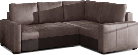 Seksjon Eltap Corona 235x162x90 cm Monolith 09 Monolith 29 Mørk beige Brun Høyre