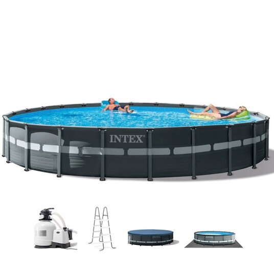 Intex Ultra XTR Premium Rundt Rammebasseng 732x132cm med sandfilterpumpe Intex Ultra XTR Premium Rundt Rammebasseng 732x132cm med sandfilterpumpe