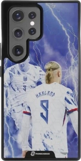 Phonecases3D Samsung Galaxy S25 Ultra Norges Fotballforbund Haaland 3D mobildeksel, svart