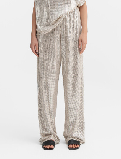 Ahlvar Gallery Ayla Sequin Trousers - Gold - S x 81