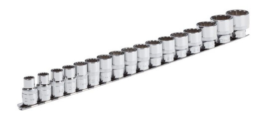 Vigor Pipenøkkelsett 1/2" med 17 Hoder 10-32 mm Håndverktøy