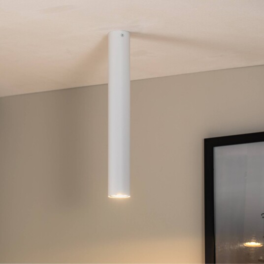 EMIBIG LIGHTING Tecno 1L downlight stål GU10 høyde 45 cm hvit