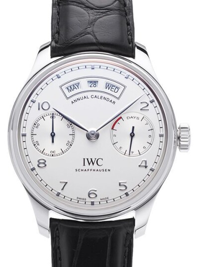 IWC Herreklokke IW503501 Portuguese Sølvfarget/Lær Ø44.2 mm IWC Herreklokke IW503501 Portuguese Sølvfarget/Lær Ø44.2 mm