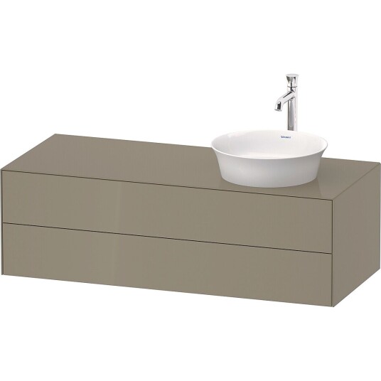 Duravit White Tulip Servantskap 2 skuf. 130x55x40,8 cm Stengrå Høyglans