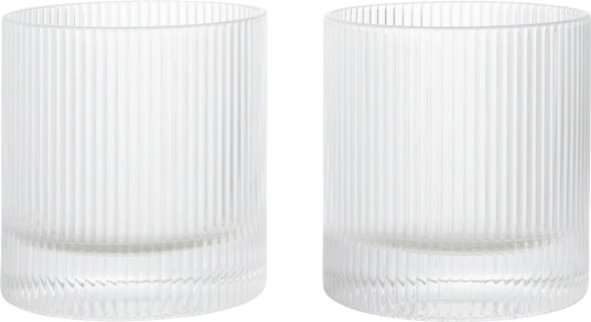 Ferm Living Ripple Tumblerglass 2 pk Klar Ferm Living Ripple Tumblerglass 2 pk Klar