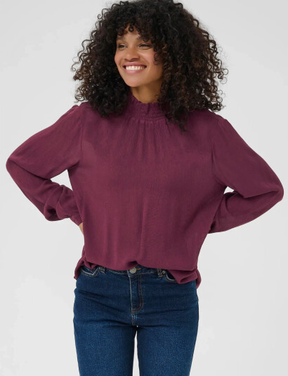 Kaffe Trine Blouse - Burgundy - 44 Kaffe Trine Blouse - Burgundy - 44