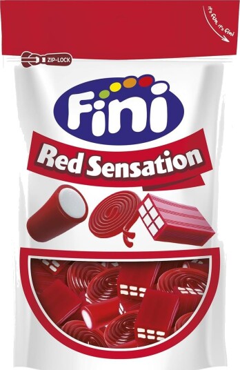 Fini Sensation Red Mix Forskjellig Vingummi med Fyll 165 gram