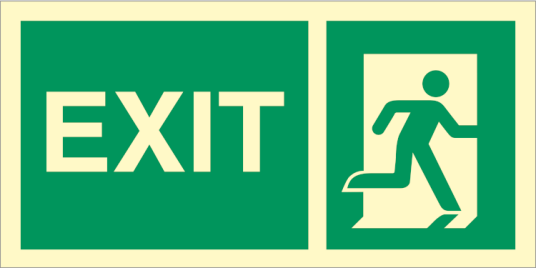 Direction sign - EXIT sign