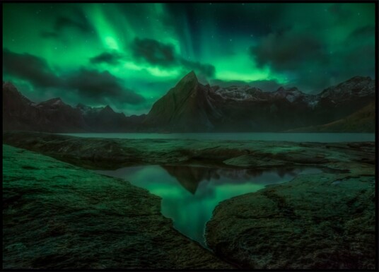 Northern Lights Reflection Plakat / 21x30