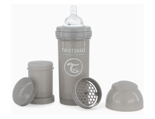 Twistshake Anti-Colic Baby Bottle Pastel Grey 260 ml
