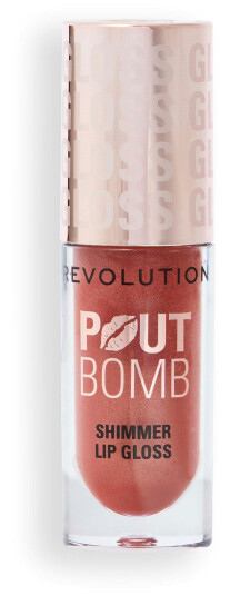 Makeup Revolution Pout Bomb Shimmer Gloss Nude Glow Makeup Revolution Pout Bomb Shimmer Gloss Nude Glow