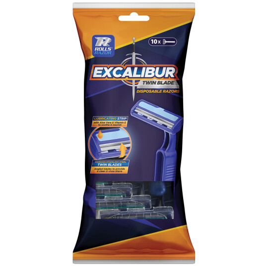 Engangsskraper 10 stk. Rolls Razor Excalibur Twin Blade Engangsskraper 10 stk. Rolls Razor Excalibur Twin Blade