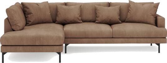 Menard 4 seters Venstrevendt Dyp L formet Sjeselongsofa i Manchester Brun