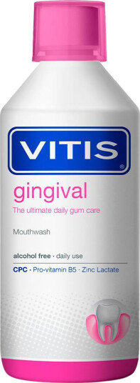 Vitis munnvann Gingival mot ising og sensitivt tannkjøtt 500 ml Vitis munnvann Gingival mot ising og sensitivt tannkjøtt 500 ml