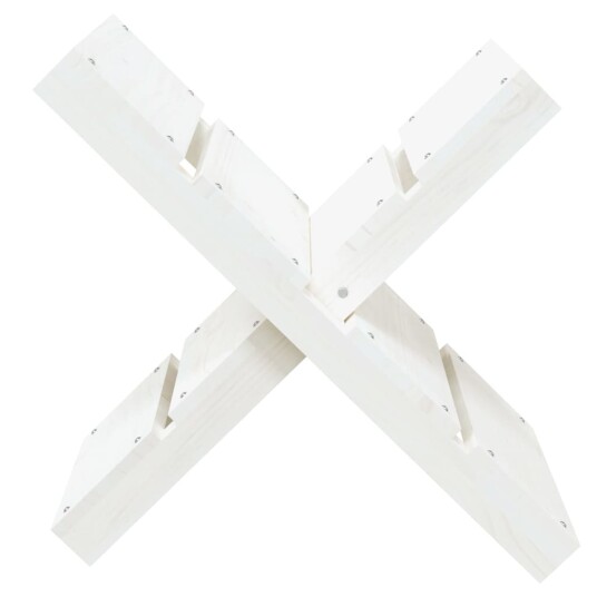 Vedstativ hvit 47x39,5x48 cm heltre furu Vedstativ hvit 47x39,5x48 cm heltre furu