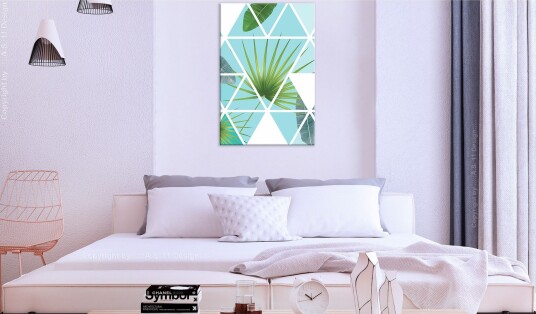 Tavle Geometric Palm 1 Part Vertical 40X60 Artgeist sp. z o. o.