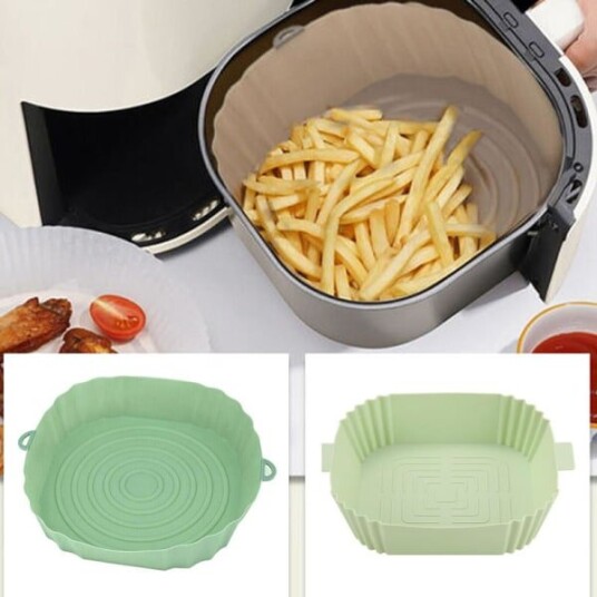 Airfryer Silikonform Kurv for luftfrityr Turquoise Tunn 33g