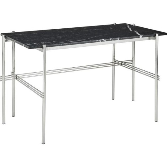 GUBI TS Skrivebord 120x60 Polert Stål/sort Marmor GUBI TS Skrivebord 120x60 Polert Stål/sort Marmor