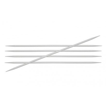KnitPro Basix Aluminium Strømpepinner 15cm 3,75mm / 5.9in US5