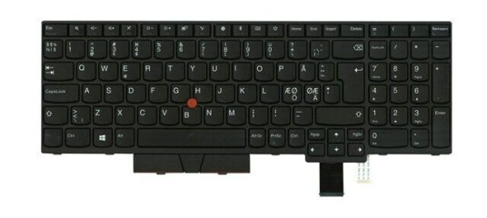 Lenovo Thinkpad Keyboard T580/P52S Nordic - Brbart tastatur - til utskifting - Nordisk - Svart