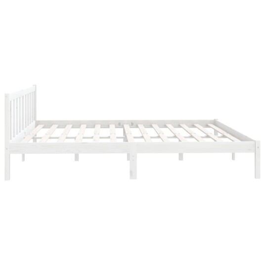 vidaXL Sengeramme hvit heltre furu 180x200 cm 6FT Super King