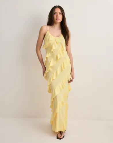 Vero Moda Gul Vmicelyn Sl Ruffle Maxi Dress Exp
