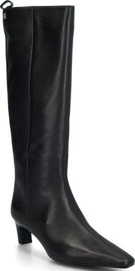 Tommy Hilfiger Kitten Heel Leather High Boot BLACK 38