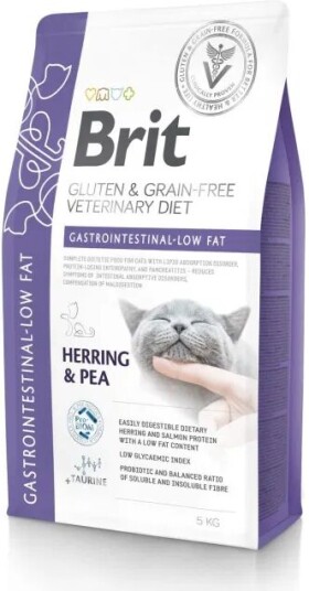 Brit Veterinary Diet Brit Grain Free Veterinary Diets Cat Gastrointestinal-Low Fat 5 kg