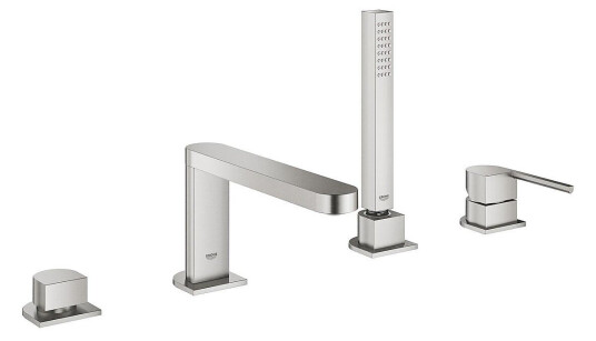 Grohe Plus 4-hulls badekarbatteri Supersteel Grohe Plus 4-hulls badekarbatteri Supersteel