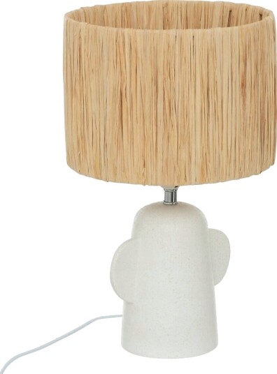 Atmosphera Keramisk Bordlampe Med Skjerm Raia 42 Cm
