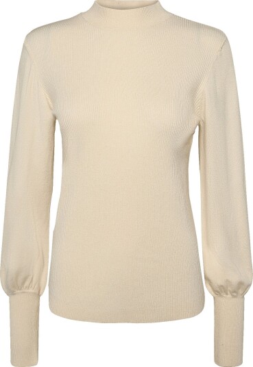 Vero Moda Maternity Vmmhollykaris Ls Funnelneck Pullover Cream XXL