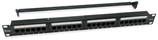 Goobay Equip Patchpanel 24X Rj45 Cat6 19" Utp 1He Iso/Iec Svart