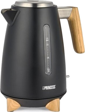 Princess 1,7L Trådløs Vannkoker 3000W Rustfritt Stål Beige/Svart Princess 1,7L Trådløs Vannkoker 3000W Rustfritt Stål Beige/Svart