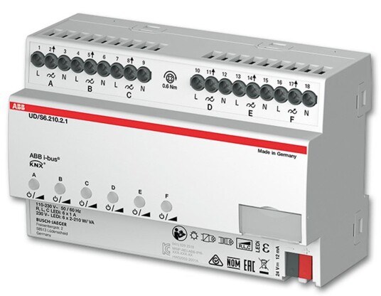 ABB 2CKA006197A0049 Dimmer 210 W Antall utganger: 6 Elfordeling & strømforsyning