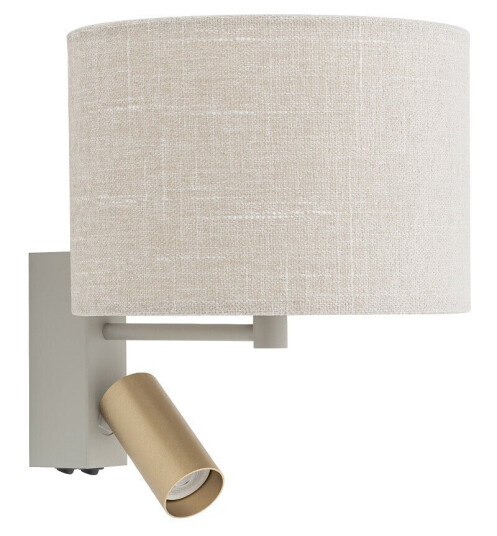 Santana vegglampe Grå / Krem Gullfarget Santana vegglampe Grå / Krem Gullfarget